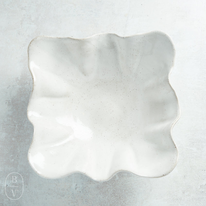 Etta B Pottery SQUARE POINT BOWL Eyelet White