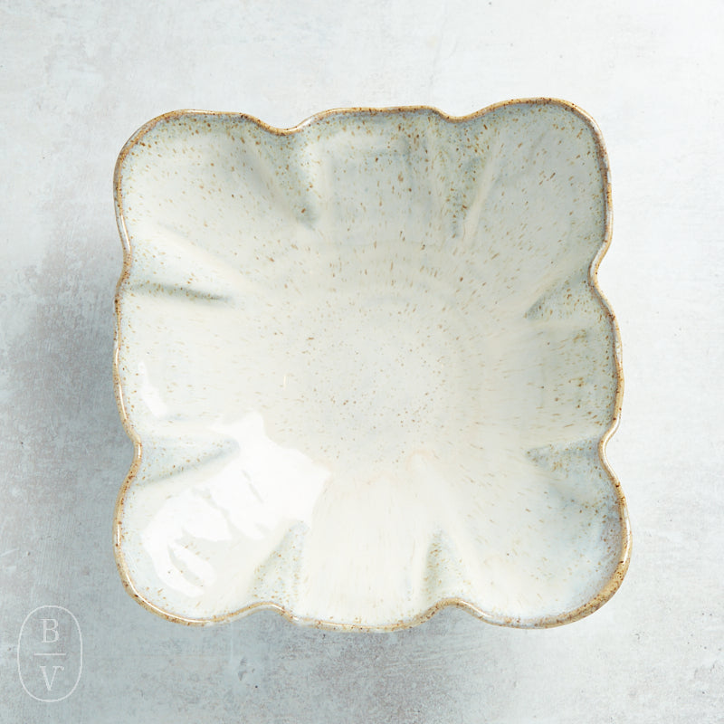Etta B Pottery SQUARE POINT BOWL Chantilly Cream
