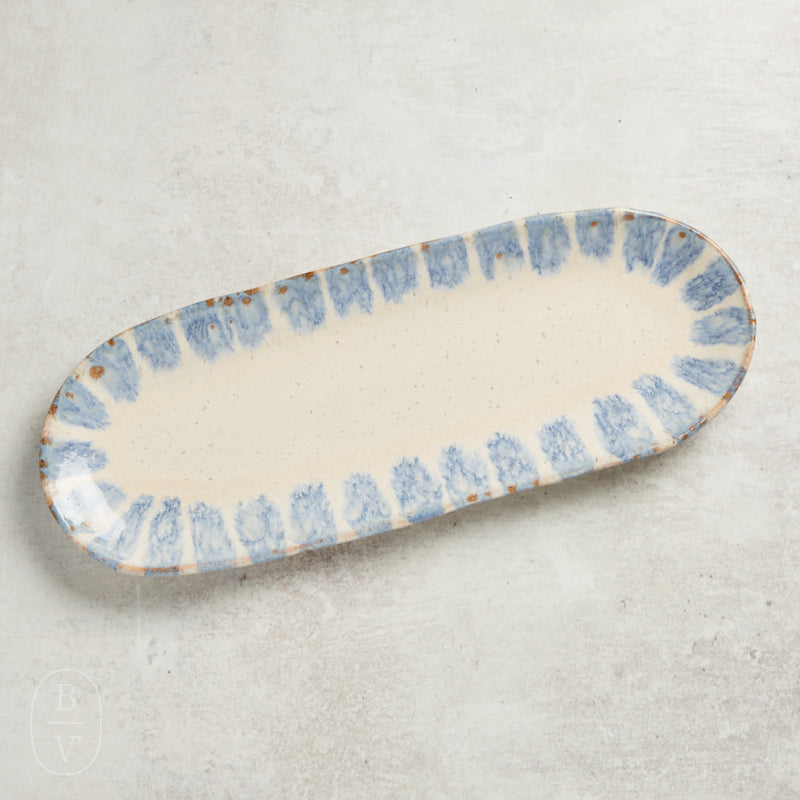 Etta B Pottery SMOOTH BREAD TRAY Blue Willow