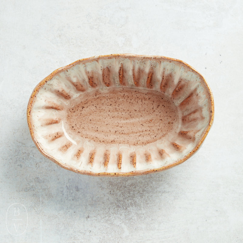 Etta B Pottery CRIMPED SIDE DISH Primrose