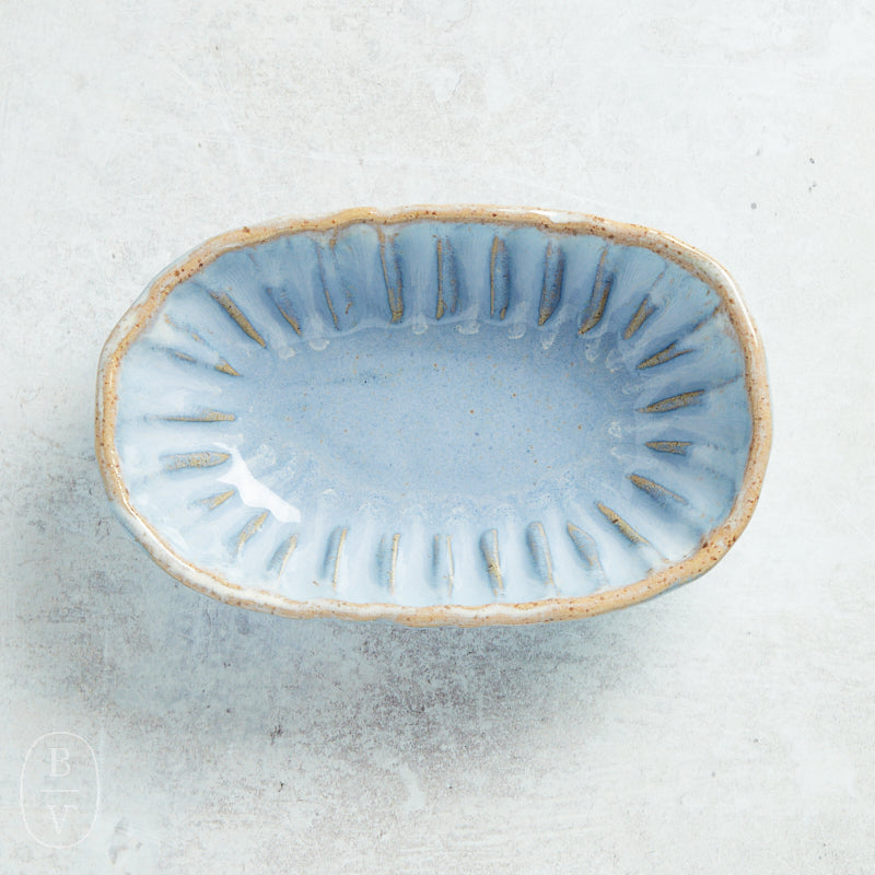 Etta B Pottery CRIMPED SIDE DISH Wisteria