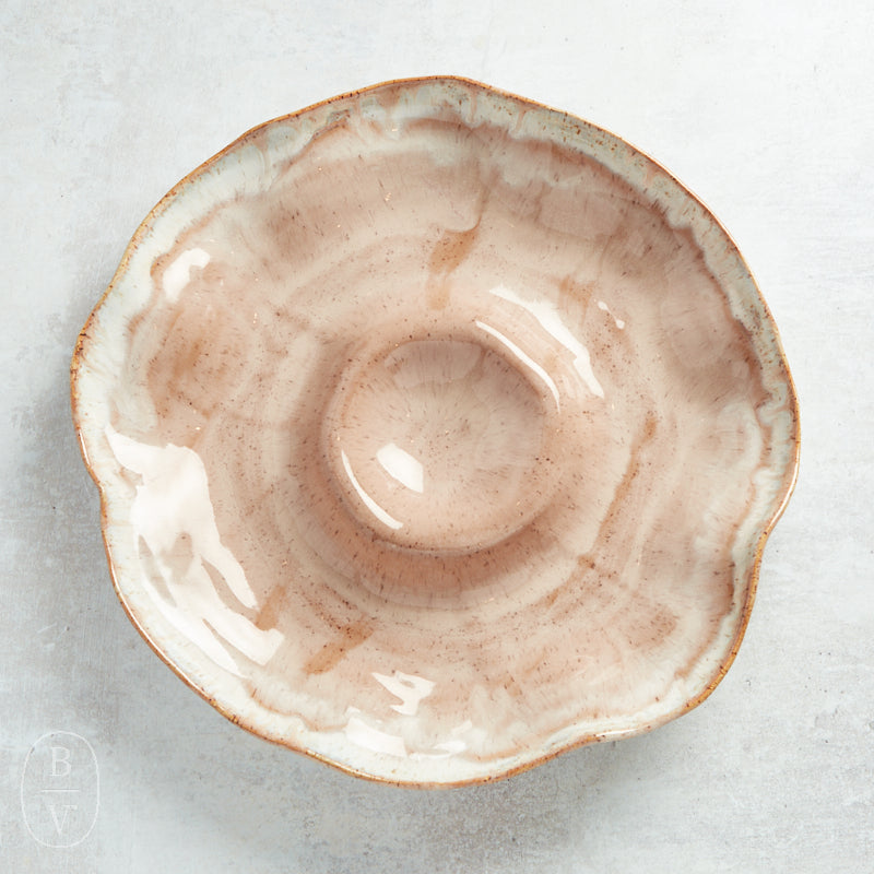 Etta B Pottery CRUDITES SERVER DISH Primrose