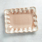 Etta B Pottery FLUTTERED RECTANGLE TRAY Primrose