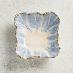 Etta B Pottery ICE CREAM SNACK BOWL Blue Willow