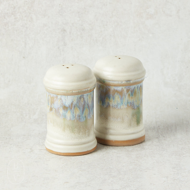 Etta B Pottery SALT AND PEPPER SHAKERS SET Botanical