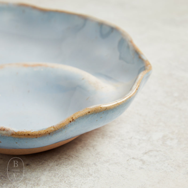 Etta B Pottery WAVY CHIP AND DIP DISH