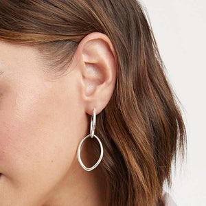 Julie Vos SILVER FLEUR DE LIS 2 IN 1 EARRING