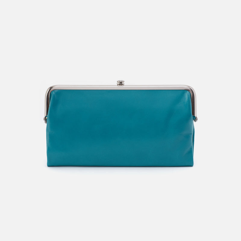 Hobo LAUREN CLUTCH WALLET - SPRING 24 Biscayne Blue Polished Leather