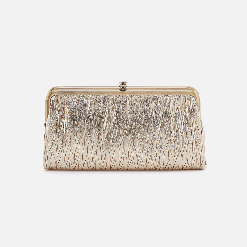 Hobo LAUREN CLUTCH WALLET - SPRING 24 Gold Soft Pleated Leather