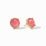Julie Vos HONEY STUD EARRINGS Iridescent Peony Pink