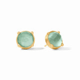 Julie Vos HONEY STUD EARRINGS Iridescent Aquamarine Blue