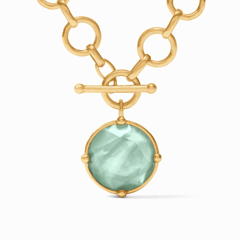 Julie Vos HONEYBEE STATEMENT NECKLACE Iridescent Aquamarine Blue