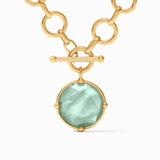Julie Vos HONEYBEE STATEMENT NECKLACE Iridescent Aquamarine Blue