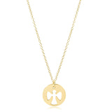 eNewton Design CHARM NECKLACE Gold 16 Guardian Angel Large