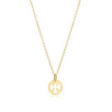 eNewton Design CHARM NECKLACE Gold 16 Guardian Angel Small