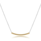 eNewton Design BLISS BAR NECKLACE Mixed Metal 16 Smooth Small