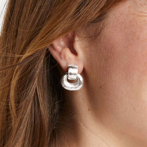 Julie Vos SILVER AVALON DEMI DOORKNOCKER EARRINGS