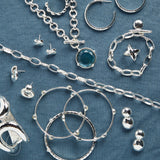 Julie Vos SILVER CRESCENT HOOP EARRINGS