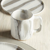Alex Marshall Studios SMALL MUG Grey_White Stripe
