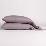 Bella Notte Linens LINEN PILLOWCASE WITH COTTON LACE TRIM