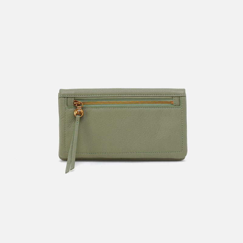 Hobo LUMEN LARGE CONTINENTAL WALLET SS25 Watercress Pebbled Leather