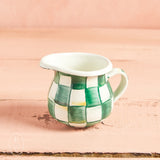 MacKenzie-Childs LITTLE CREAMER Emerald Check