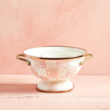 MacKenzie-Childs ENAMEL COLANDER Rosy Check Small