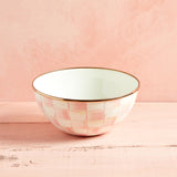 MacKenzie-Childs ENAMEL EVERYDAY BOWL Rosy Check Small
