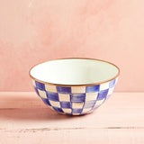 MacKenzie-Childs ENAMEL EVERYDAY BOWL Royal Check Small