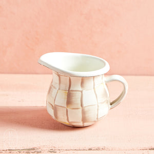 MacKenzie-Childs LITTLE CREAMER Mocha Check