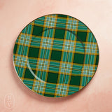 MacKenzie-Childs SERVING PLATTER Tartan Green 16