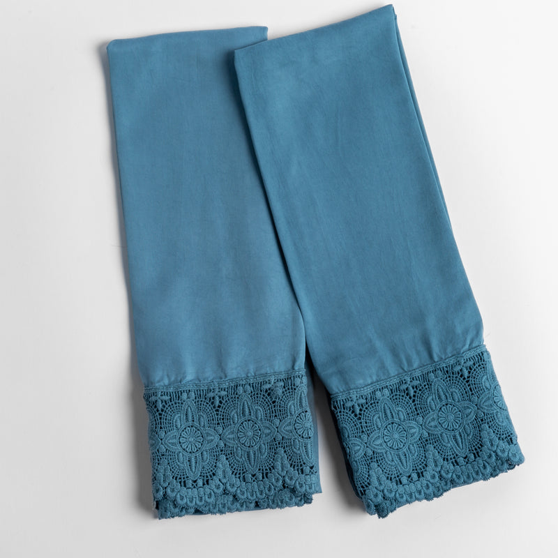 Bella Notte Linens MADERA LUXE PILLOWCASE WITH DONELLA LACE