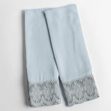 Bella Notte Linens MADERA LUXE PILLOWCASE WITH DONELLA LACE Cloud