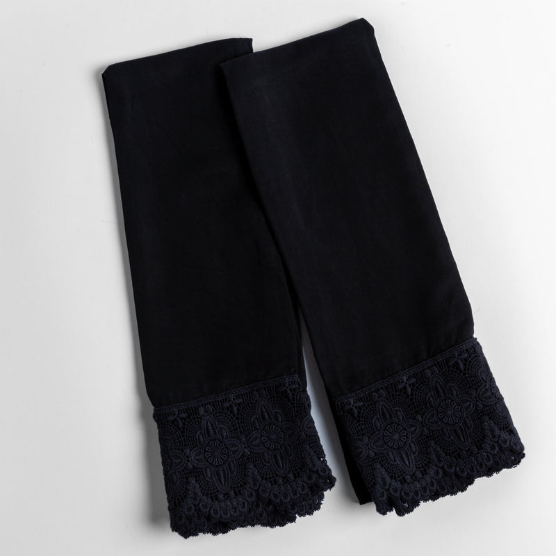 Bella Notte Linens MADERA LUXE PILLOWCASE WITH DONELLA LACE Corvino