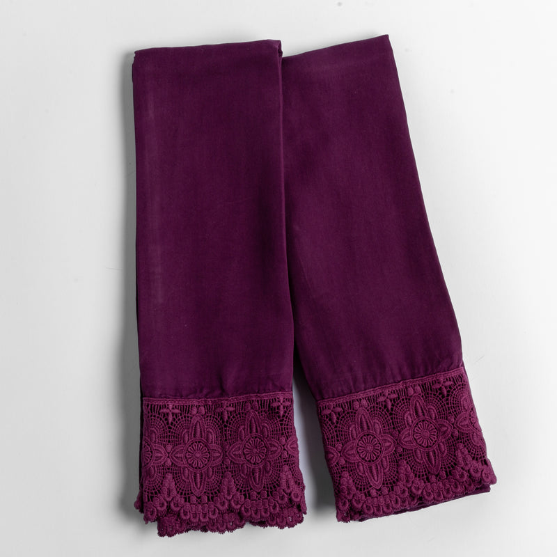 Bella Notte Linens MADERA LUXE PILLOWCASE WITH DONELLA LACE
