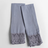 Bella Notte Linens MADERA LUXE PILLOWCASE WITH DONELLA LACE French Lavender