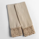 Bella Notte Linens MADERA LUXE PILLOWCASE WITH DONELLA LACE Honeycomb