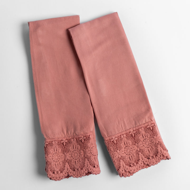Bella Notte Linens MADERA LUXE PILLOWCASE WITH DONELLA LACE