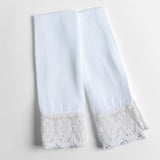 Bella Notte Linens MADERA LUXE PILLOWCASE WITH DONELLA LACE White