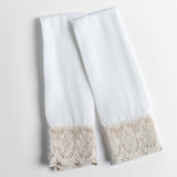 Bella Notte Linens MADERA LUXE PILLOWCASE WITH DONELLA LACE Winter White