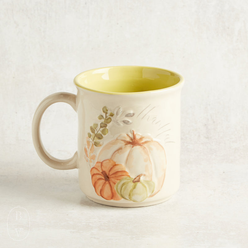 Mudpie GATHER PUMPKIN MUG Thankful