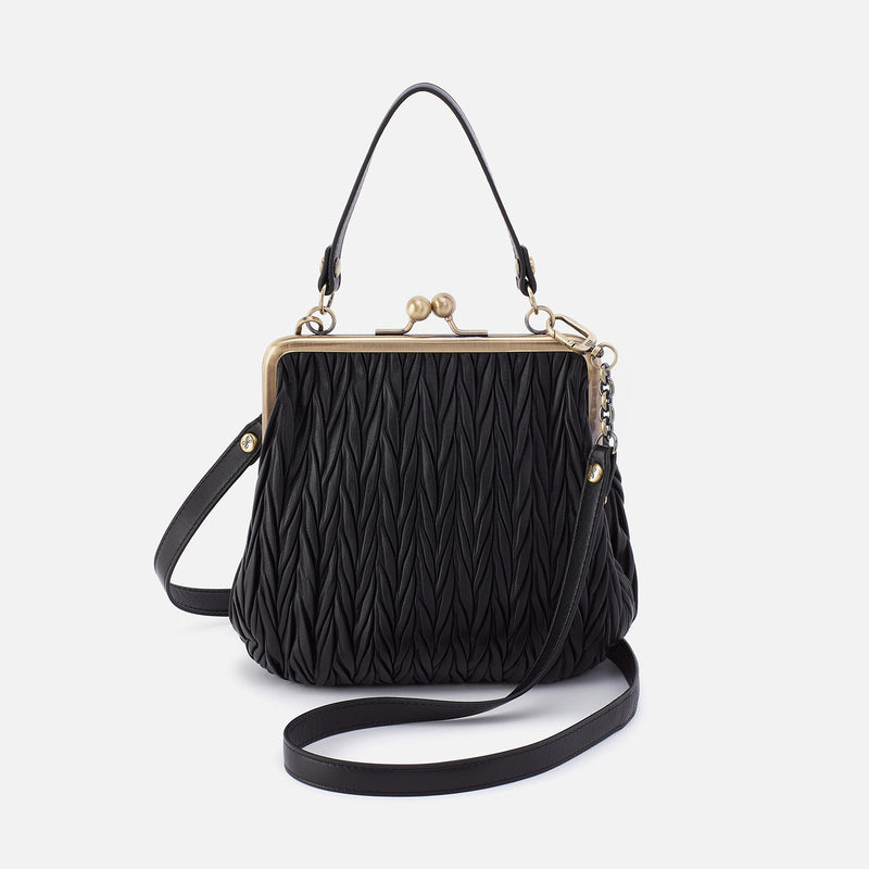 Hobo ALBA CROSSBODY - SPRING 24 Black Soft Pleated Leather