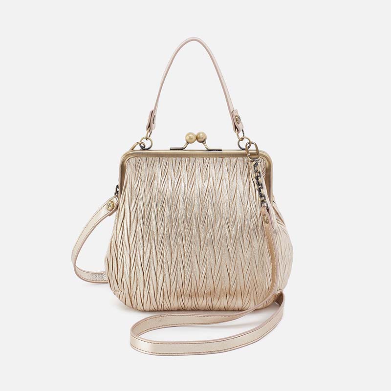 Hobo ALBA CROSSBODY - SPRING 24 Gold Soft Pleated Leather