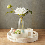 K and K Interiors REAL TOUCH 2 BLOOM DAHLIA GLASS VASE