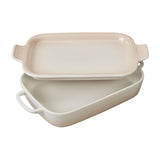 Le Creuset RECTANGULAR DISH WITH PLATTER LID Meringue