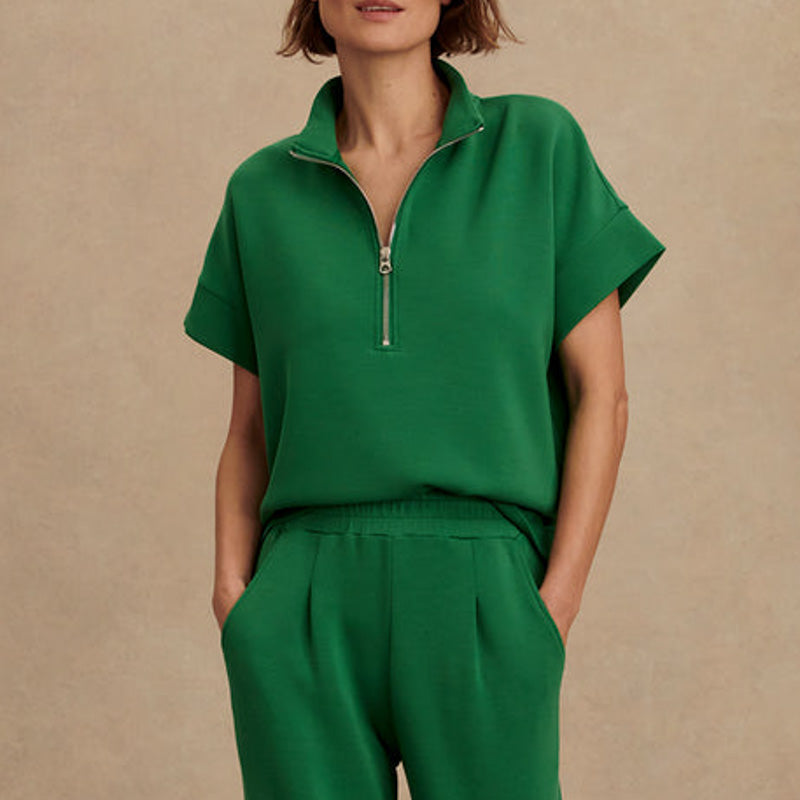 Varley RITCHIE SHORT SLEEVE SWEAT Verdant Green