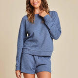 Barefoot Dreams MALIBU COLLECTION SLUB DOUBLE KNIT PULLOVER Lakeside