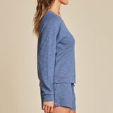 Barefoot Dreams MALIBU COLLECTION SLUB DOUBLE KNIT PULLOVER