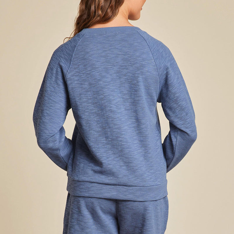 Barefoot Dreams MALIBU COLLECTION SLUB DOUBLE KNIT PULLOVER