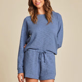 Barefoot Dreams MALIBU COLLECTION SLUB DOUBLE KNIT PULLOVER
